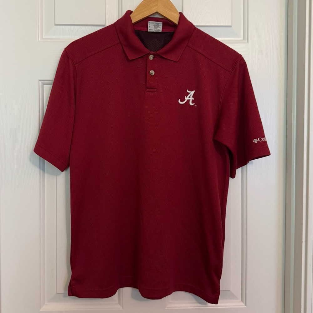 Columbia Omni Shade Alabama Crimson Tide Men’s Polo Shirt Moisture Wicking  Sm‎